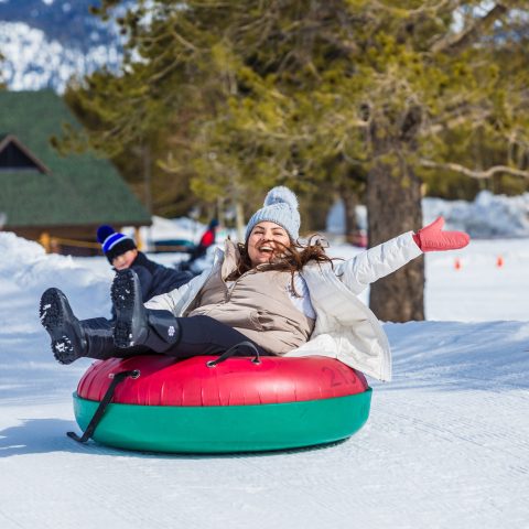 a person riding a snow board